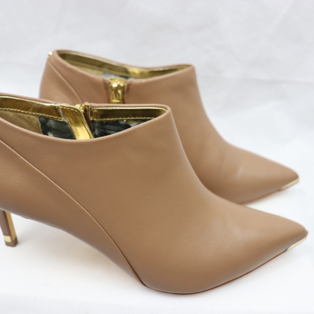 Ted Baker Tan Narill Leather Heeled Ankle Booties